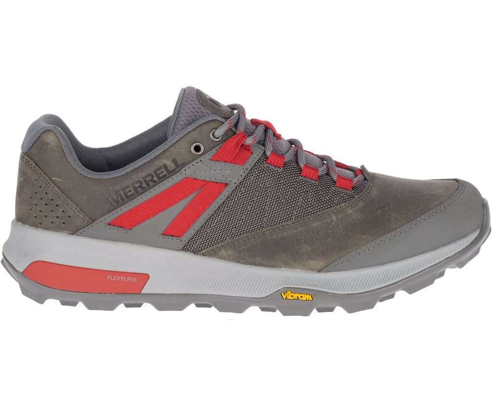 Tenis Homem - Merrell Zion - Cinzentas/Vermelhas - KYI956341
